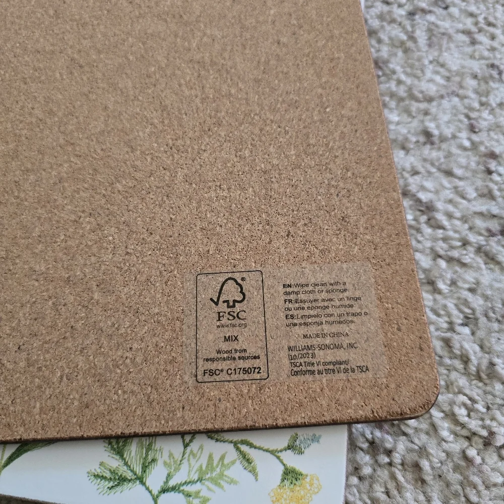 Williams Sonoma floral placemats, set of 4